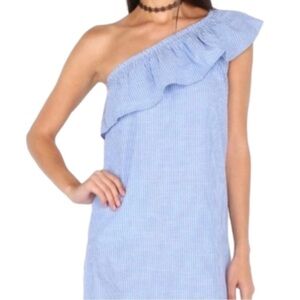 𝅺HAUTE Ellie off shoulder dress blue size L